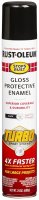 (image for) Rust-Oleum 334128 Rust Preventative Spray Paint, Gloss, Black, 24 oz, Can Turbo