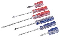 (image for) Vulcan SD-SET-1 Screwdriver Set, 6-Piece, Chrome Plated, Blue & Red (Handle)