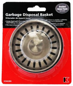 (image for) Plumb Pak K5462BN Garbage Disposal Strainer/Stopper, Steel, Brushed Nickel