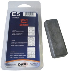 (image for) Dico 7100920 Buffing Compound, 1/2 in Thick, Emery Cloth, Black