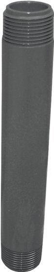 (image for) Genova 300 Series P-12-8 Pipe Nipple, 1/2 in, MIP, PVC, Gray, SCH 80 Schedule, 8 in L