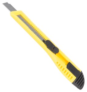 (image for) Vulcan TGE-SK11 Utility Knife, 3-1/4 in L Blade, 9 mm W Blade, Carbon Steel Blade, Ergonomic Grip Handle, Yellow Handle