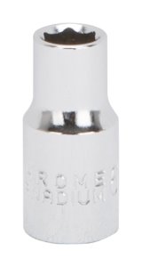 (image for) Vulcan MT6488936 Drive Socket, 6 mm Socket, 1/4 in Drive, 6-Point, Chrome Vanadium Steel, Chrome