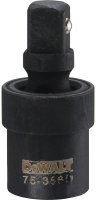 (image for) DEWALT DWMT75366OSP Impact Universal Joint, 1/2 in Drive, Female, Male Drive, 2-7/16 in L, Chrome