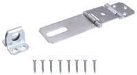 (image for) ProSource LR-136-BC3L-PS Safety Hasp, 3-1/2 in L, Steel, Zinc, 7/16 in Dia Shackle, Fixed Staple
