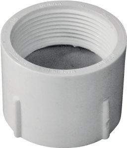 (image for) IPEX 192891 Pipe Adapter, 1-1/2 in, FNPT x Hub, PVC, White, SCH 40 Schedule