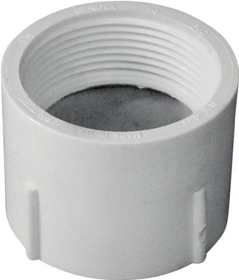 (image for) IPEX 192891 Pipe Adapter, 1-1/2 in, FNPT x Hub, PVC, White, SCH 40 Schedule