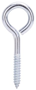 (image for) ProSource LR256 Lag Screw Eye, 11.4 mm Thread, Screw Thread, 2 in L Thread, 1-7/8 in Dia Eye, 275 lb Working Load, Steel