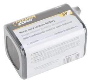 (image for) PowerZone 4R25 Heavy-Duty Lantern Battery, 6 V Battery, Zinc, Manganese Dioxide, and Zinc Chloride