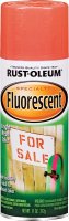 (image for) Rust-Oleum 1955830 Fluorescent Spray Paint, Flat/Matte, Fluorescent Red/Orange, 11 oz, Can