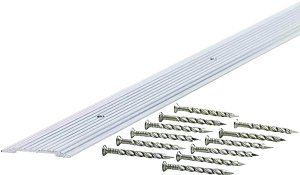 (image for) M-D 78097 Seam Binder, 72 in L, 1-9/32 in W, Fluted Surface, Aluminum, Mill/Silver