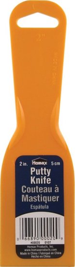 (image for) Homax 00020 Putty Knife, 2 in W Blade, Polystyrene Blade, Polystyrene Handle