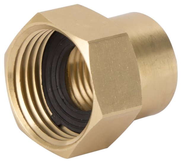 (image for) Landscapers Select GHADTRS-5 Hose Connector, 1/2 x 3/4 in, FNPT x FNH, Brass, Brass