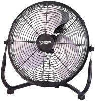 (image for) PowerZone LF-14 Floor Fan, 120 VAC, 14 in Dia Blade, 3-Blade, 3-Speed, 120 deg Rotating, Black