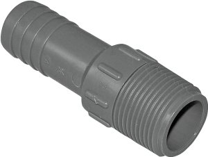 (image for) Boshart UPPA-07 Pipe Adapter, 3/4 in, MPT x Insert, Polyethylene, Gray