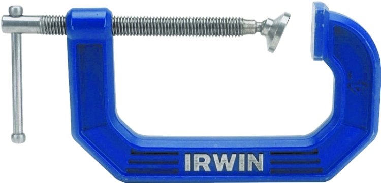(image for) Irwin 225106 C-Clamp, 900 lb Clamping, 6 in Max Opening Size, 3-1/2 in D Throat, Steel Body, Blue Body