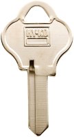(image for) Hy-Ko 11010PA1 Key Blank, Brass, Nickel, For: Pado Cabinet, House Locks and Padlocks, PA1 Key Number