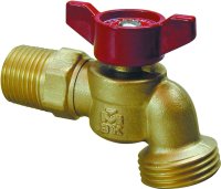 (image for) B & K 103-053HN Hose Bibb, 1/2 x 3/4 in Connection, MPT x Male Hose, 125 psi Pressure, Brass Body, Chrome
