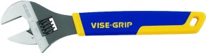 (image for) Irwin 2078610 Adjustable Wrench, 10 in OAL, 1-1/4 in Jaw, Steel, Chrome, ProTouch Grip Handle