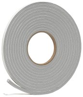 (image for) Frost King V444H Foam Tape, 3/8 in W, 17 ft L, 1/4 in Thick, Vinyl, Gray