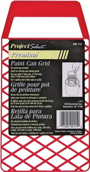 (image for) Linzer RM115 Bucket Grid, 9 in L, 4-3/4 in W, Plastic, Red, For: 1 gal Can