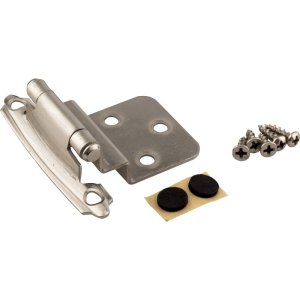 (image for) KasaWare KFHI-A-SN2 Hinge, Satin Nickel, Inset, Self-Closing Hinge, 2/PK