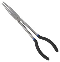 (image for) Vulcan JL-PR51100-15 Bent Nose Plier, 11 in OAL, 7.5 cm Jaw Opening, Black Handle, Non-Slip Grip Handle, 3/4 in W Jaw