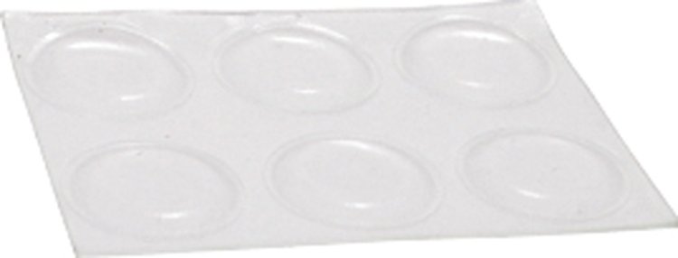 (image for) Shepherd Hardware 9965 Surface Guard Bumper Pad, 3/4 in, Round, Vinyl, Clear