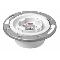 (image for) Oatey 43553 Closet Flange, 2.53 in H Dimensions, 3, 4 in Connection, PVC, White, For: Most Toilets