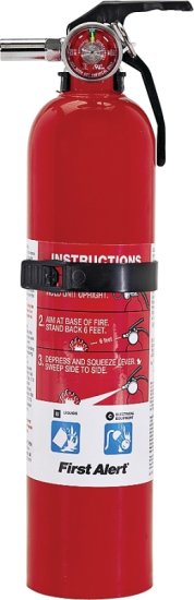 (image for) First Alert GARAGE1 Rechargeable Fire Extinguisher, 2.5 lb, Sodium Bicarbonate, 10-B:C Class