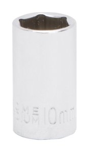 (image for) Vulcan MT6490171 Drive Socket, 10 mm Socket, 1/4 in Drive, 6-Point, Chrome Vanadium Steel, Chrome