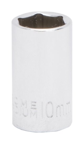 (image for) Vulcan MT6490171 Drive Socket, 10 mm Socket, 1/4 in Drive, 6-Point, Chrome Vanadium Steel, Chrome