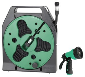 (image for) Landscapers Select YP1121 Hose Set, 50 ft L Hose, 50 ft Hose, In a Storage Case Winding, Built-In Handle, Polyester