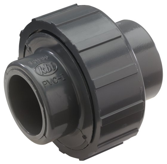 (image for) NDS U-2000-S Pipe Union, 2 in, Slip Joint, Gray, SCH 80 Schedule, 150 psi Pressure