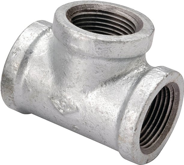 (image for) ProSource 11A-1/8G Pipe Tee, 1/8 in, FIPT, Malleable Steel, SCH 40 Schedule, 300 psi Pressure