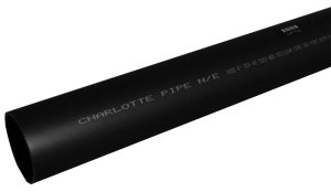 (image for) Charlotte Pipe ABS Plus APA 17300 0600 Pipe, 3 in, 10 ft L, DWV, SCH 40 Schedule, ABS, Black