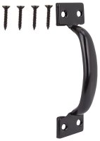 (image for) ProSource 20911PKB-PS Door Pull, 1-1/2 in W, 5-3/4 in D, 1-3/8 in H, Steel, Black