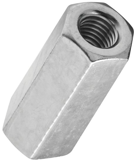 (image for) National Hardware 4003BC Series N182-683 Coupler, UNC Coarse Thread, 3/8-16 Thread, Steel, Zinc