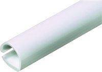 (image for) Wiremold CordMate C10 Cord Channel, 60 in L, 3/8 in W, 1 -Channel, Plastic, White