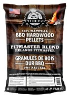(image for) Pit Boss PBPLT534040183 Pitmaster Blend Pellet, Hardwood, 40 lb