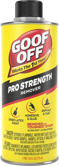 (image for) Goof Off FG653 Adhesive Remover, Liquid, White, 16 oz, Bottle