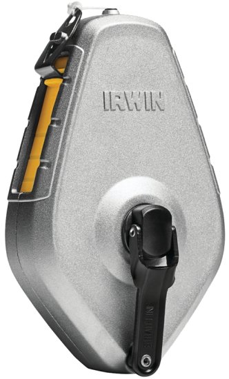 (image for) Irwin Strait-Line Classic Series IWHT48441 Chalk Reel, 100 ft L Line, 1:1 Gear Ratio