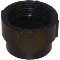 (image for) Canplas 103704SBC Cleanout Body, 4 in, FNPT x Spigot, ABS, Black, SCH 40 Schedule