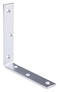 (image for) ProSource CB-Z05-013L Corner Brace, 5 in L, 5 in W, 1 in H, Steel, Zinc-Plated, 4 mm Thick Material