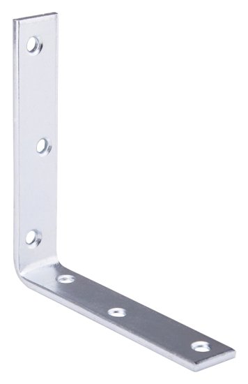 (image for) ProSource CB-Z05-013L Corner Brace, 5 in L, 5 in W, 1 in H, Steel, Zinc-Plated, 4 mm Thick Material