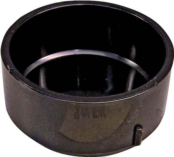 (image for) Canplas 103084SBC Pipe Cap, 4 in, Hub, ABS, Black, SCH 40 Schedule
