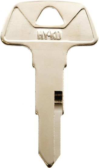 (image for) Hy-Ko 11010HD74 Key Blank, Brass, Nickel, For: Honda's Motorcycle, HD74 Key Number
