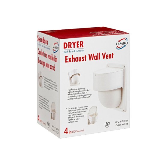 (image for) Lambro 289W Dryer Vent Seal, ABS, White