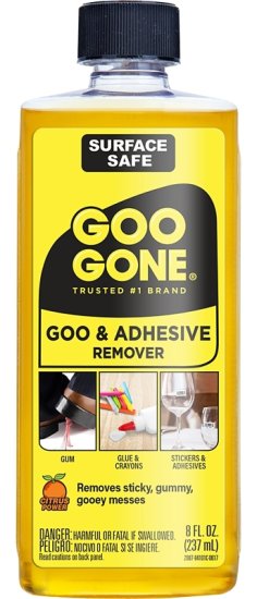 (image for) Goo Gone 2087 Goo and Adhesive Remover, 8 oz Bottle, Liquid, Citrus, Yellow