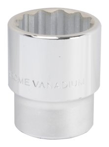 (image for) Vulcan MT-SM6035 Drive Socket, 35 mm Socket, 3/4 in Drive, 12-Point, Chrome Vanadium Steel, Chrome